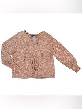Democracy Waffle-Knit Top - Blush pink 3XL